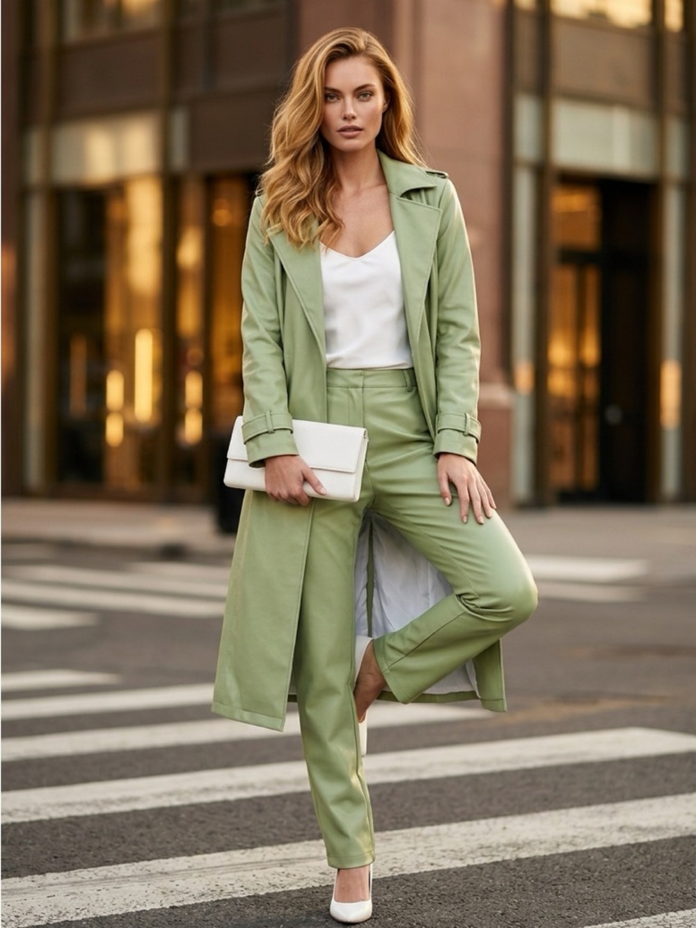 H&M Mint Green Women's Trousers & Jumpsuit Set